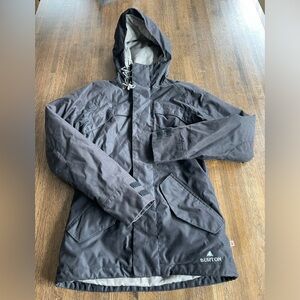 Burton Dry Ride Black Winter Coat Ski Snowboard Hood - size XXS